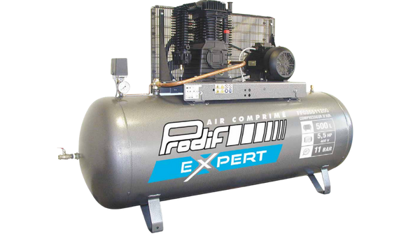 Compresseur 500 Litres 5,5CV BI étagé Prodif Triphasé 400V — Triphasé / Prodif
