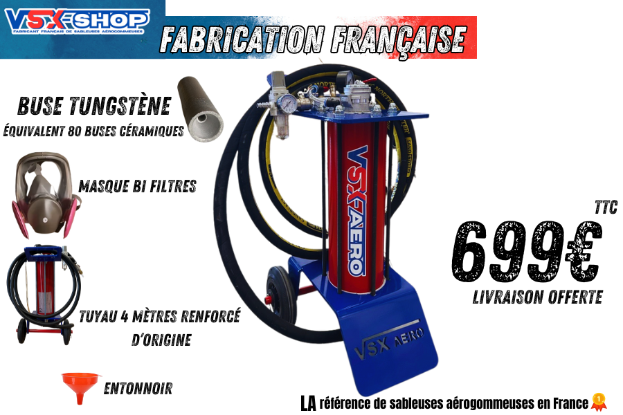 Chorro de arena VSX Air-Gum de 40 litros