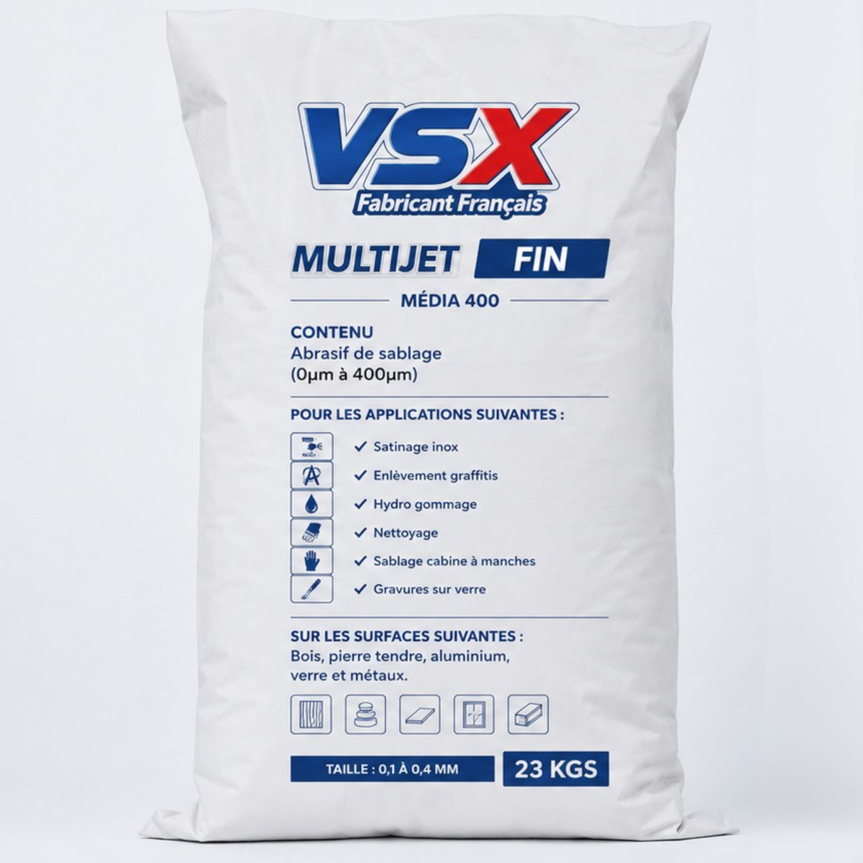 Abrasif de sablage aérogommage VSX Multijet Fin