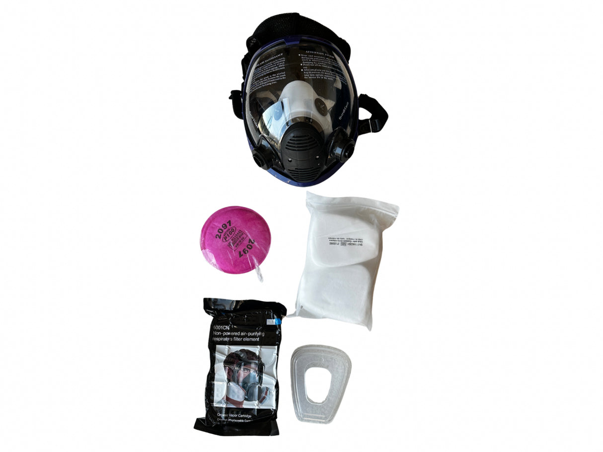 Masque bi filtres pour sablage aérogommage