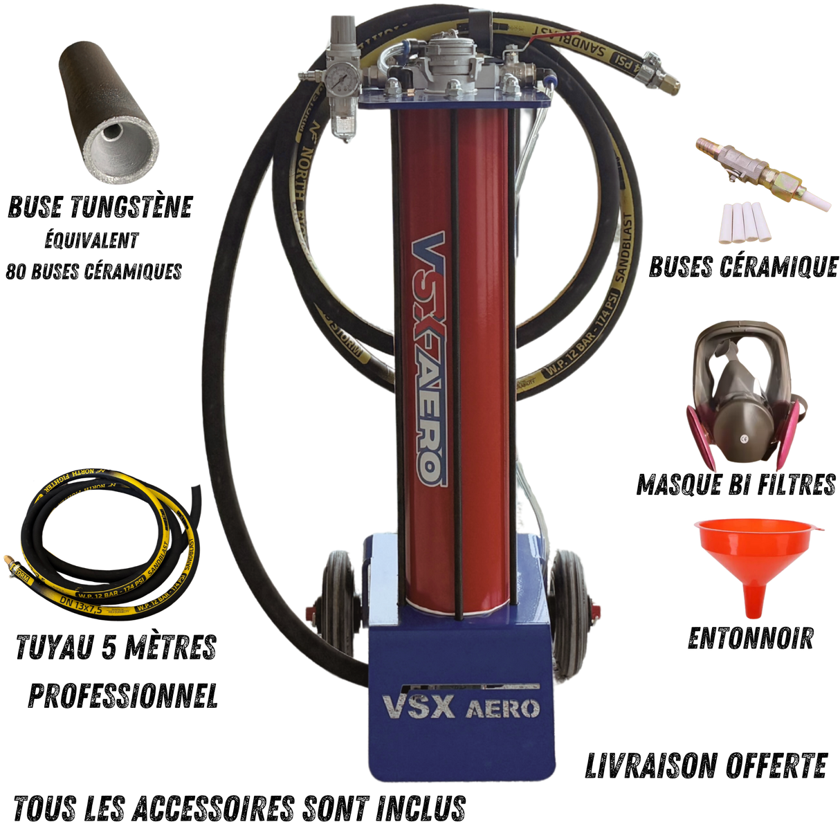 Sableuse aérogommeuse VSX Aéro 15 "MAGGY" Semi Automatique