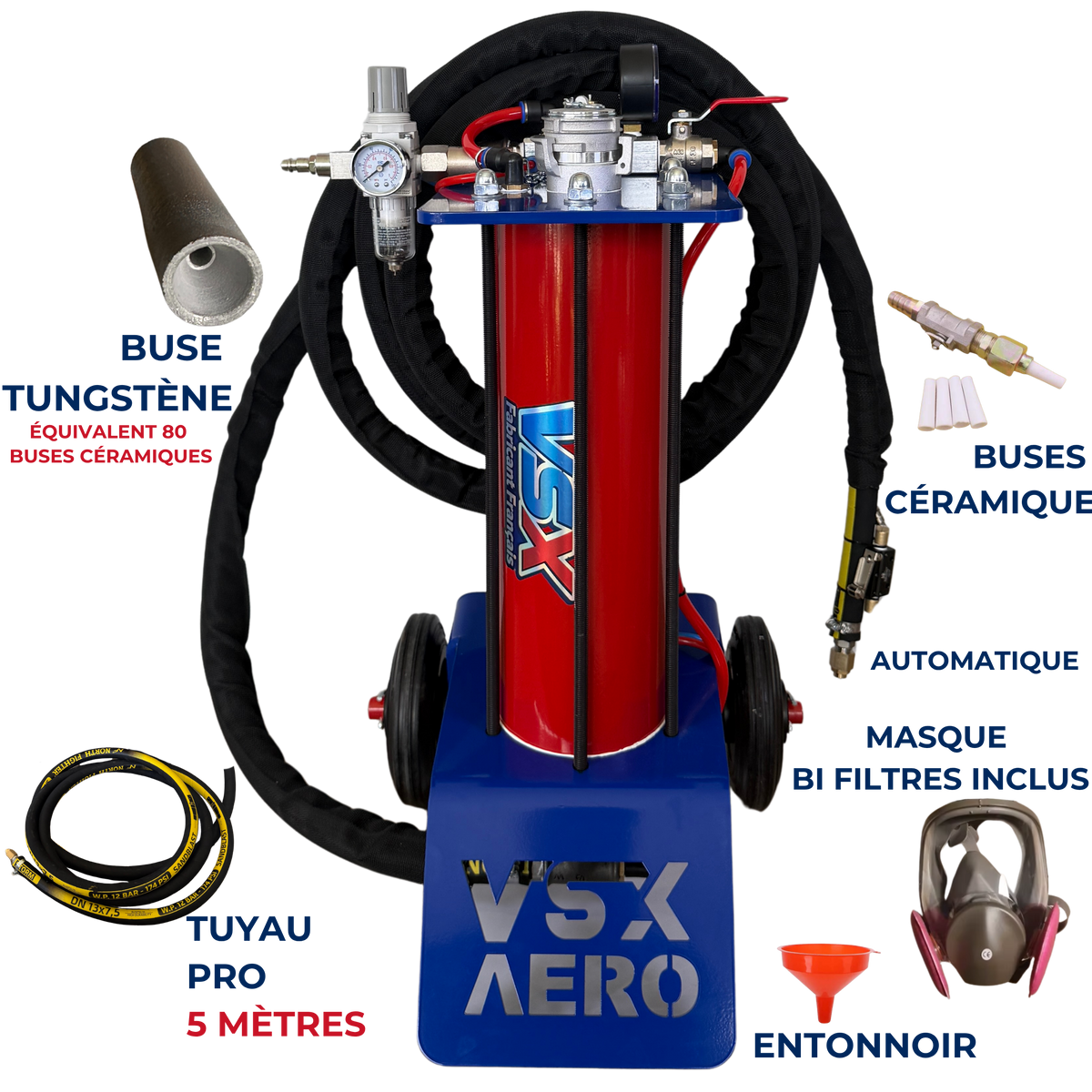 Chorro de arena VSX Air-Gum de 40 litros