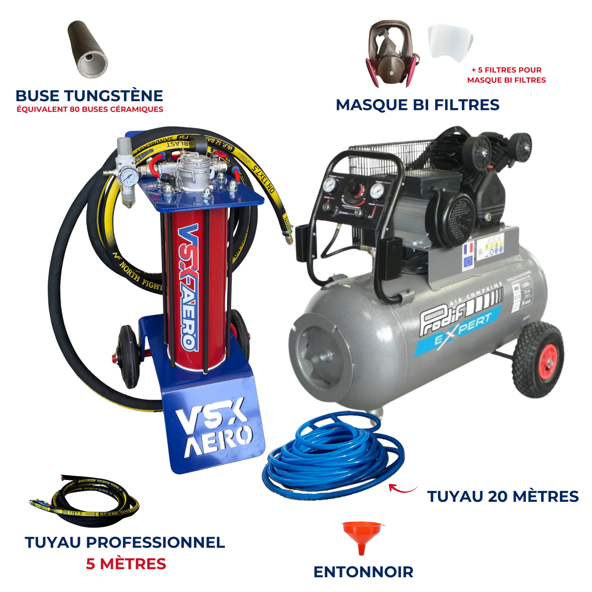 40 Liter VSX Air-Gum Sandstrahler