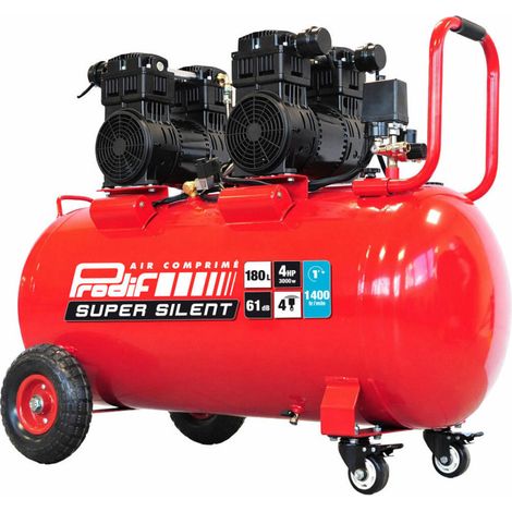 Compresseur silencieux PRODIF 180 litres 4 CV 8 bar - SIL1804