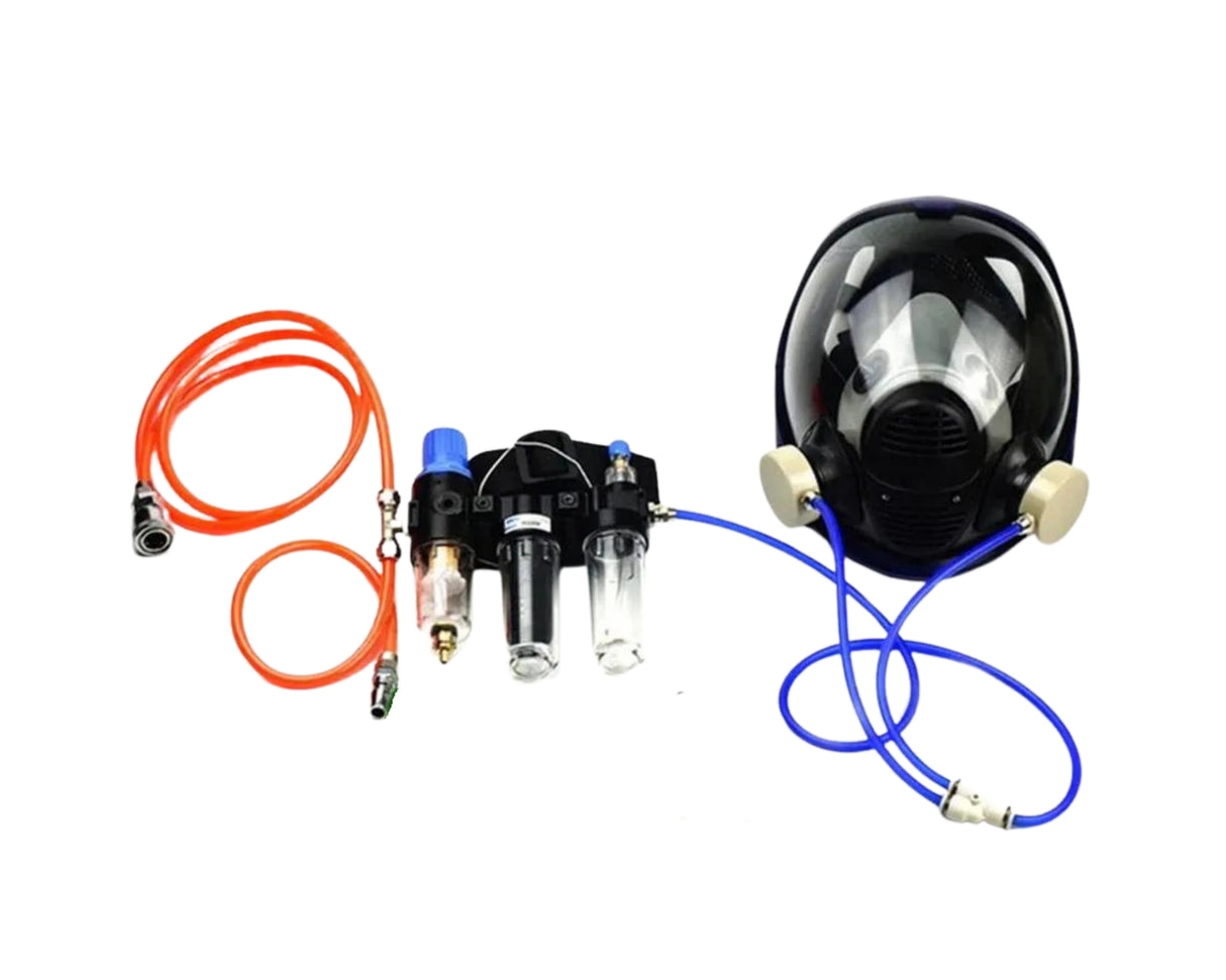 Masque de sablage ventilé avec filtres