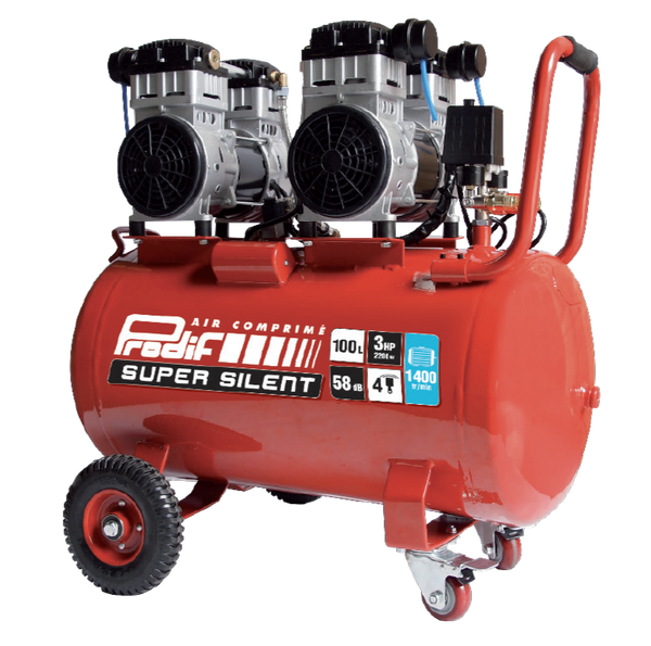 Compresseur 100 Litres 3CV PRODIF SILENCIEUX Serie classique