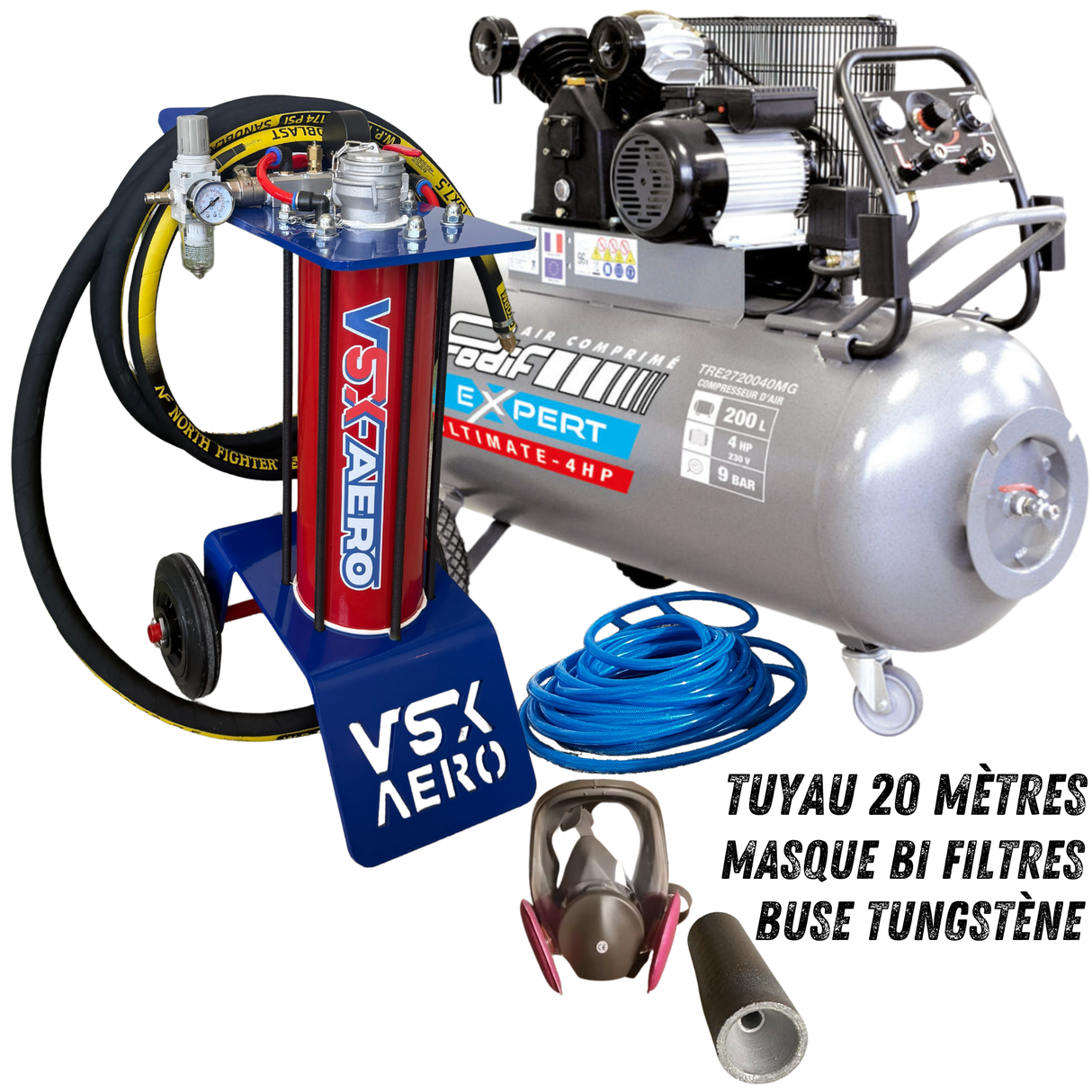 40 Liter VSX Air-Gum Sandstrahler