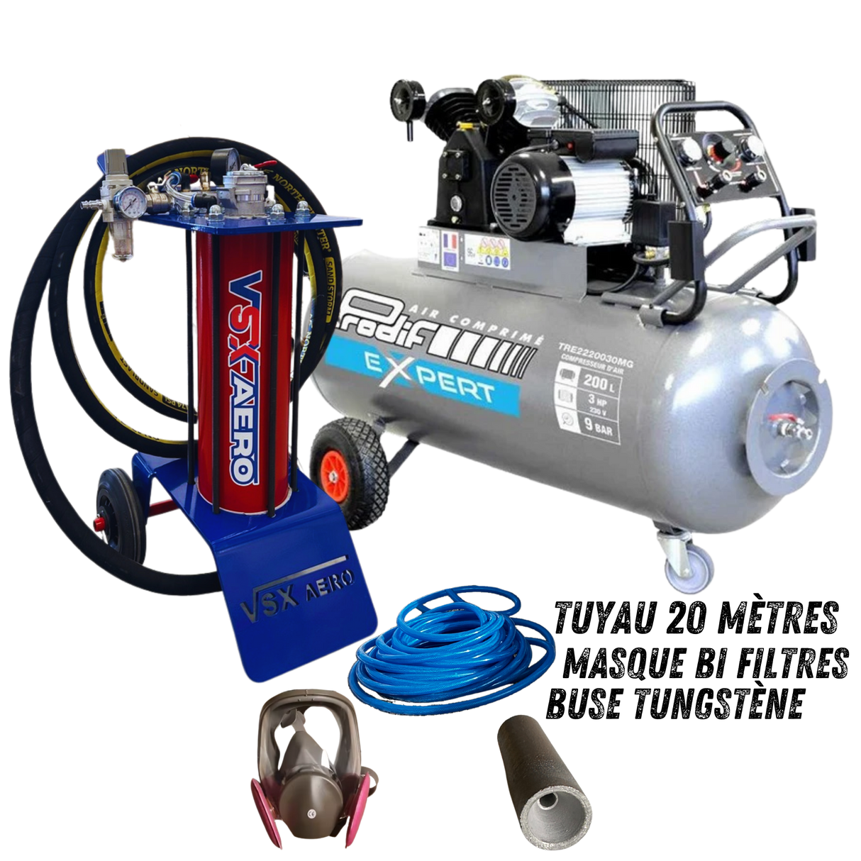 Pack Sableuse aérogommeuse VSX Aéro 8