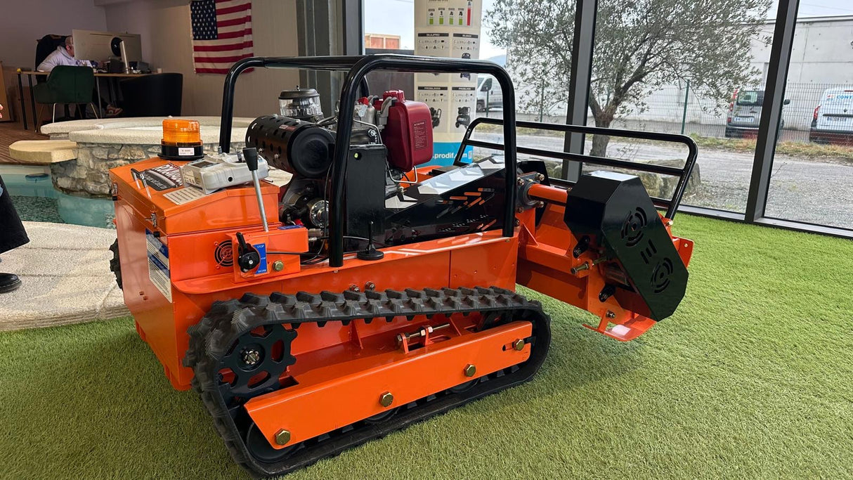 Tondeuse Débroussailleuse à chenilles télécommandée hybride DIESEL ROKAJABBA