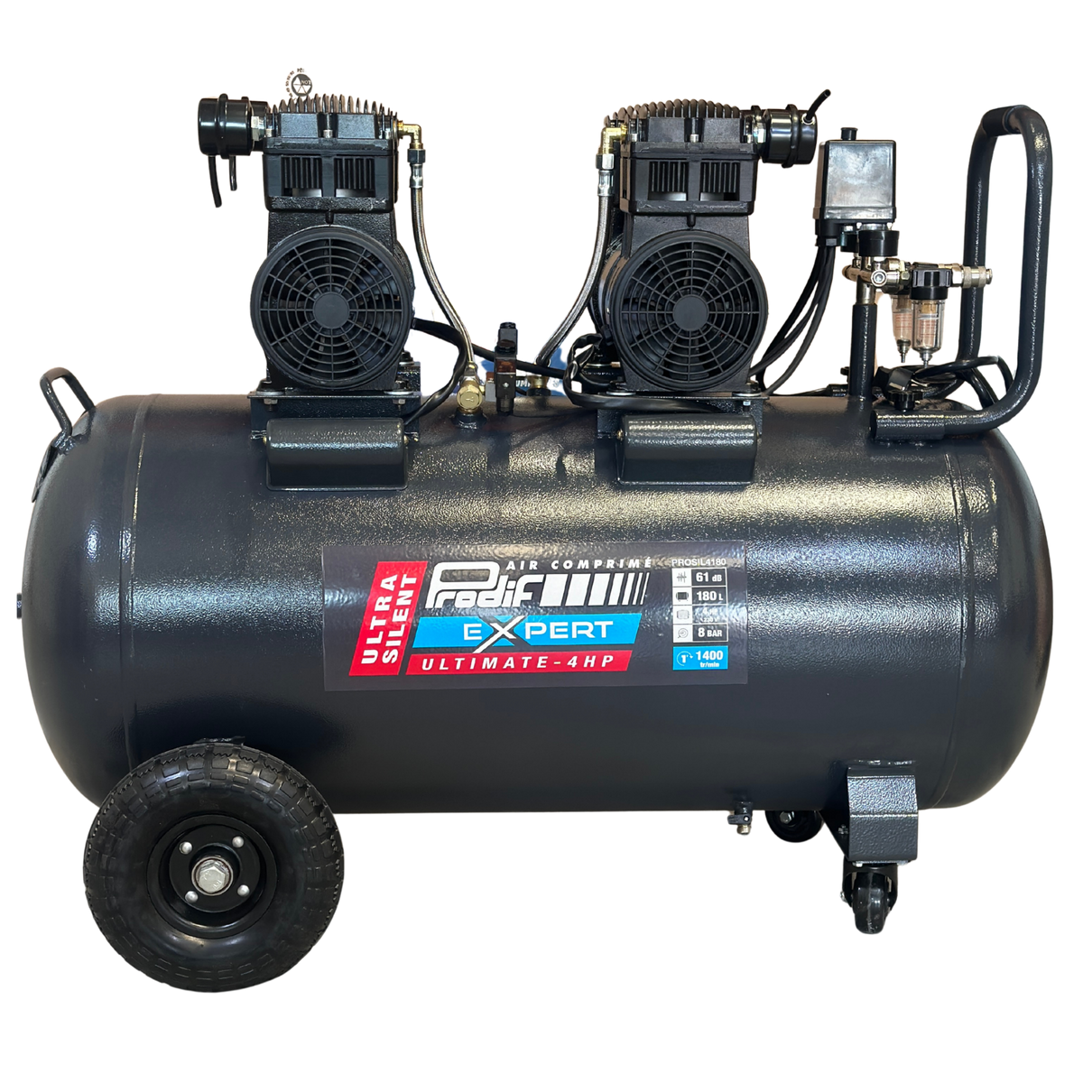 Compresseur silencieux PRODIF 180 litres 4 CV 8 bar - PROSIL4180 – VSX ...