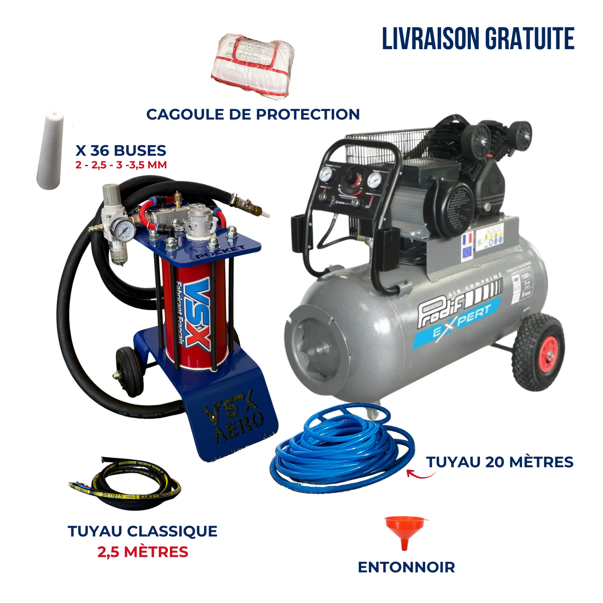 Pack Sableuse aérogommeuse VSX POCKET