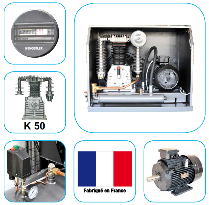 Compresseur insonorisé 5000 Litres 10 CV